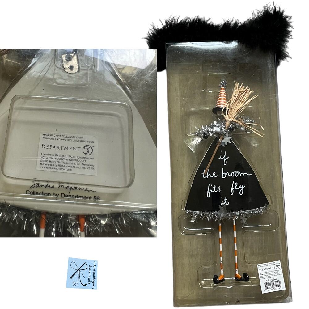 Sandra Magsamen Department 56 56.90547 Halloween Witch Wall Plaque